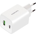 Mobiparts GaN Wall Charger USB-C/USB-A3.0/QC 45W Wit