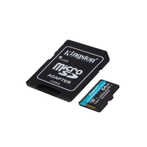 Kingston Canvas Go! Plus | MicroSDXC | 64GB | Class 10 | UHS-I U3