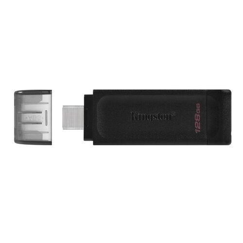 Kingston DataTraveler 70 | 128GB USB-C 3.2 Flash Drive | Zwart