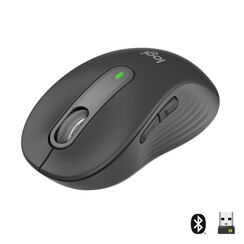 Signature M650 | Draadloze Muis | RF-Draadloos + Bluetooth | 1000 DPI | Grafiet