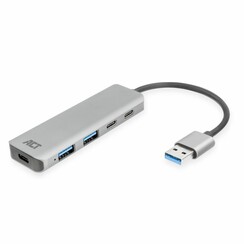 AC6125 interface hub USB 3.2 Gen 1 (3.1 Gen 1) Type-A 5000 Mbit/s Grijs