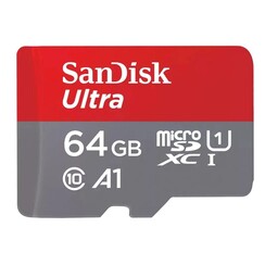 SanDisk Ultra | MicroSDXC | 64GB | Class 10 | UHS-I U1 | A1 | Tot 140MB/s | Inclusief SD-adapter
