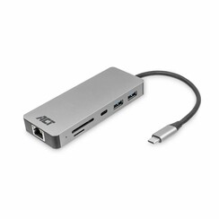 AC7072 USB-C Hub 3.0 | 2x USB-A & 2x USB-C Poorten | 5 Gbps | Aluminium Behuizing | 12 cm Kabel