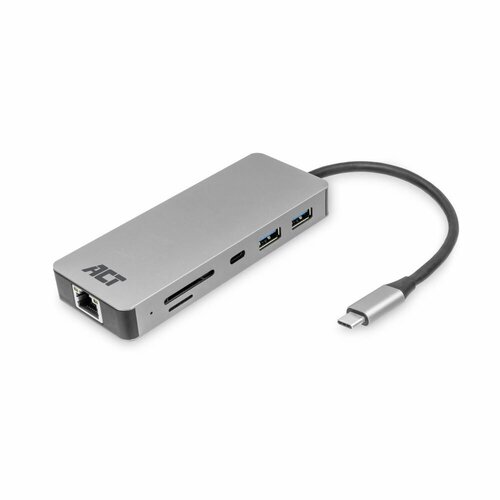 ACT AC7072 USB-C Hub 3.0 | 2x USB-A & 2x USB-C Poorten | 5 Gbps | Aluminium Behuizing | 12 cm Kabel