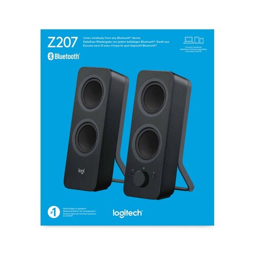 Logitech Z207 | 2.0 Bluetooth Luidsprekerset | 5W RMS | Draadloze Overgang | Zwart