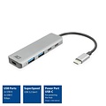 ACT AC7072 USB-C Hub 3.0 | 2x USB-A & 2x USB-C Poorten | 5 Gbps | Aluminium Behuizing | 12 cm Kabel
