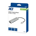 ACT AC7072 USB-C Hub 3.0 | 2x USB-A & 2x USB-C Poorten | 5 Gbps | Aluminium Behuizing | 12 cm Kabel