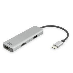 AC7013 laptop dock & poortreplicator Bedraad USB 3.2 Gen 1 (3.1 Gen 1) Type-C Zwart, Grijs