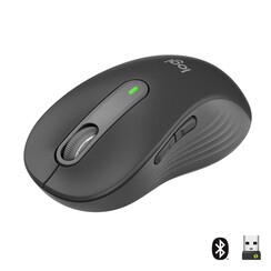 Signature M650 Large | Draadloze Muis | Rechtshandig | RF + Bluetooth | 2000 DPI | Grafiet