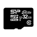 Silicon Power Elite | MicroSDHC | 32GB | Class 10 | UHS-I U1 | Tot 85MB/s | Inclusief SD-adapter | Zwart