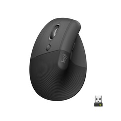 Lift | Ergonomische Draadloze Muis | Linkshandig | RF + Bluetooth | 4000 DPI | Grafiet
