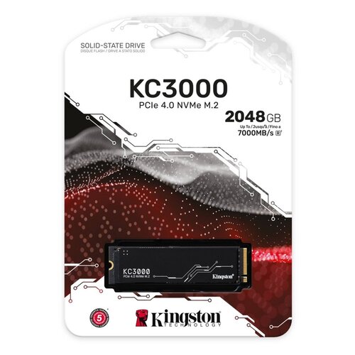 Kingston KC3000 | 2TB NVMe SSD | M.2 Gen4 | 7.000MB/s Lezen | 7.000MB/s Schrijven