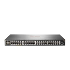 HPE Aruba 2930F 48G PoE+ 4SFP+ | Refurbished Silver L3 Managed Switch | 48x Gigabit PoE+ | 4x SFP+ | 370W PoE Budget | 1U Rackmount | Grijs (refurbished)