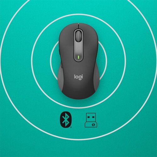 Logitech Signature M650 for Business | Draadloze Muis | Rechtshandig | RF + Bluetooth | 4000 DPI | Grafiet