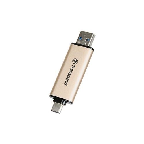 Transcend JetFlash 930C | 256GB USB-C 3.2 & USB-A 3.2 Flash Drive | Goud