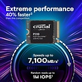 Crucial P310 | 1TB NVMe SSD | M.2 30mm | Gen4 | 7.100MB/s Lezen | 6.000MB/s Schrijven