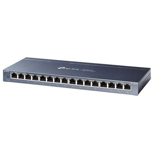 TP-Link TL-SG116E | 16-poorts Gigabit Easy Smart Switch | QoS/VLAN/IGMP Snooping | Plug-and-play | Metalen behuizing