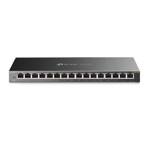 TP-Link TL-SG116E | 16-poorts Gigabit Easy Smart Switch | QoS/VLAN/IGMP Snooping | Plug-and-play | Metalen behuizing