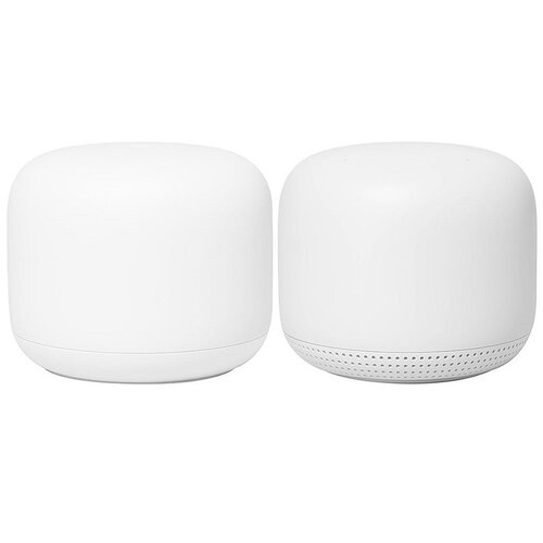 Google  Nest Wifi (2‑pack) | Wifi 5 | Mesh Wifi-systeem | Gigabit Ethernet | Dual-band (2,4 GHz / 5 GHz) | ~2200 Mbit/s