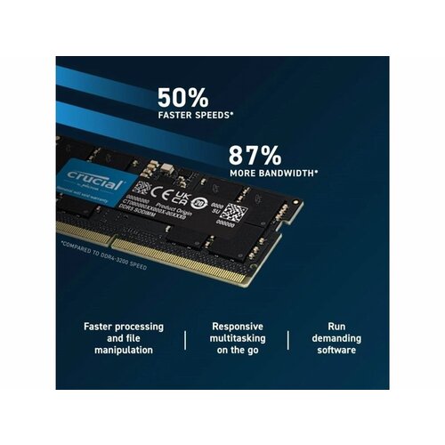 Crucial | 1x16GB DDR5 | 5600MHz | SODIMM | CL46 | Geheugenmodule | RAM