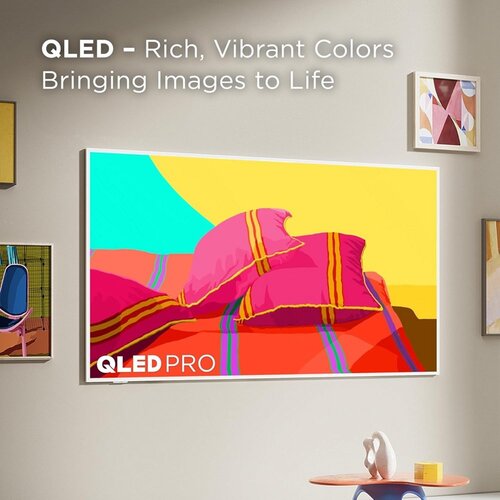 TCL NXTFRAME 55A300W Wit 55" | Ultra HD 4K QLED Smart TV | Google TV + Wi-Fi | Dolby Vision | Slim Design met NXTFRAME | 120Hz