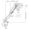 ACT AC8311 | Verstelbare Monitor-bureaubeugel | Tot 32" | Max 9kg | VESA 100x100 | 1 Monitor