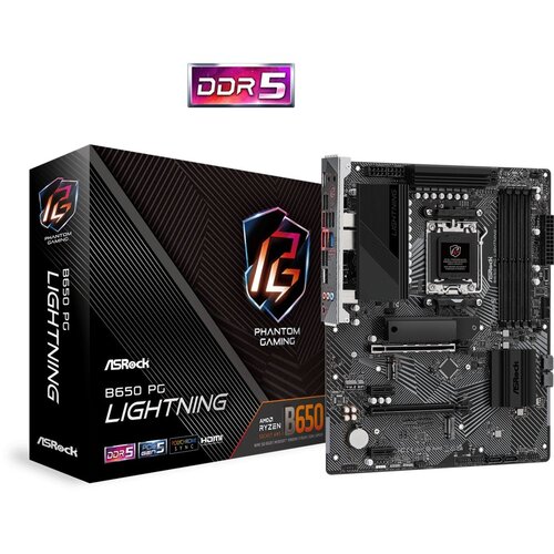 Asrock B650 PG Lightning | Socket AM5 | AMD B650 | 4xDDR5 | ATX | Moederbord | RENEWED (refurbished)