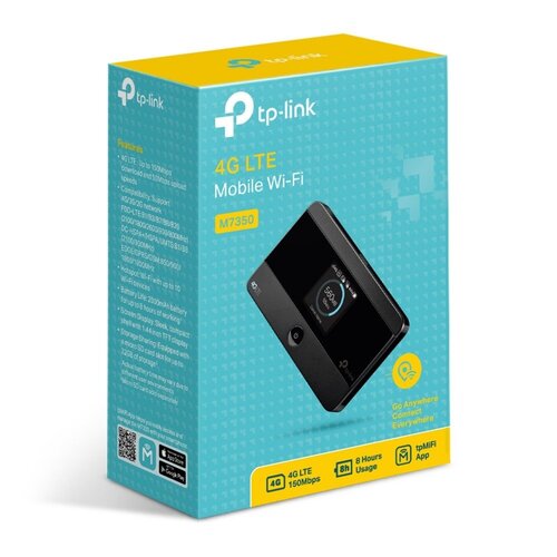 TP-Link M7350 | Mobiele WiFi (4G LTE) Router | 150 Mbit/s | Zwart