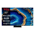 TCL 55V6B 50" | Ultra HD 4K QD-Mini LED Smart TV | Google TV + Wifi | Dolby Vision & HDR10+ | Quantum Dot voor Levendige Kleuren | Local Dimming | 144