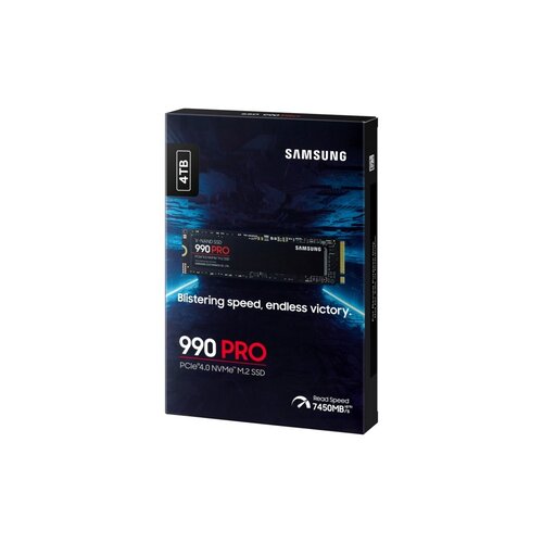Samsung 990 PRO | 4TB NVMe SSD | M.2 Gen4 | 7.450 MB/s Lezen | 6.900 MB/s Schrijven