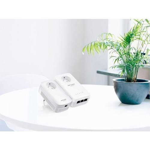 TP-Link TL-WPA8631P KIT | AV1300 Powerline Adapter Set | 1300 Mbps | Gigabit Ethernet | Wi-Fi AC1200 | Met Stopcontact | Wit