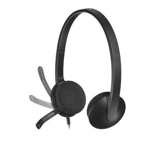 Logitech H340 | Bedrade On-Ear USB Headset | Zwart