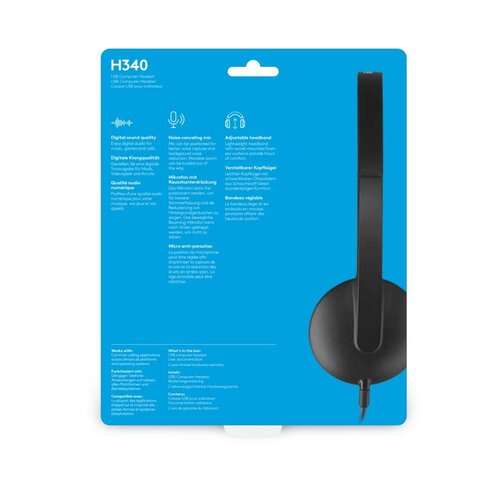 Logitech H340 | Bedrade On-Ear USB Headset | Zwart