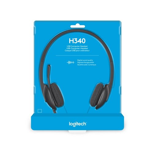 Logitech H340 | Bedrade On-Ear USB Headset | Zwart