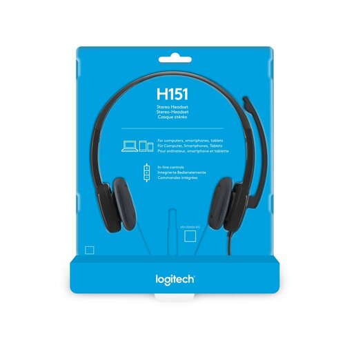 Logitech H151 | Bedrade On-ear Headset | 3.5mm | Zwart