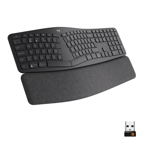 Logitech K860 Ergo | Draadloos Bluetooth Toetsenbord met Receiver | QWERTY