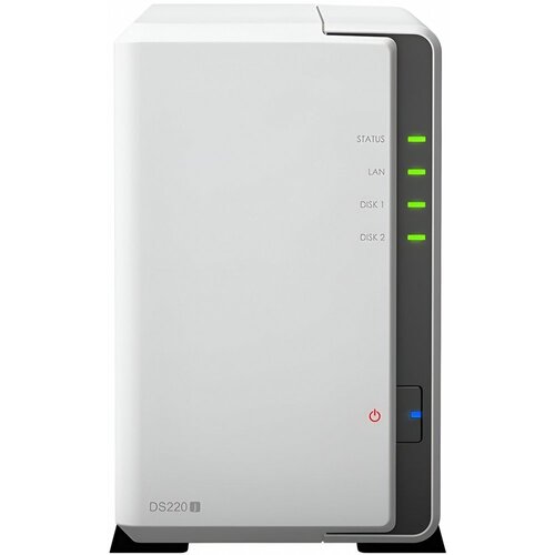 Synology DiskStation DS220J NAS 4TB | 2 Drive Bays | Inclusief 2 x 2TB HDD | 1x Gigabit Ethernet | Wit