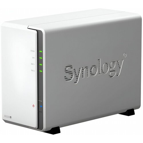 Synology DiskStation DS220J NAS 4TB | 2 Drive Bays | Inclusief 2 x 2TB HDD | 1x Gigabit Ethernet | Wit