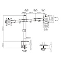 SBOX LCD-352/2-2 | Verstelbare Monitor-bureaubeugel | Tot 32" | Max 9kg | VESA 100x100 | 2 Monitoren