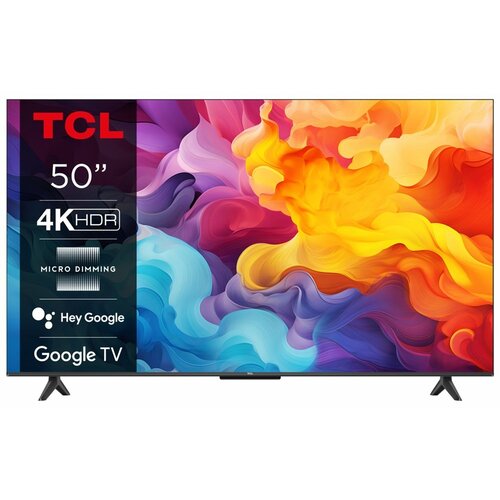 TCL 50P655 50" | 4K Ultra HD LED Smart TV | Google TV + Wifi | HDR10 | Elegant Design | 60Hz