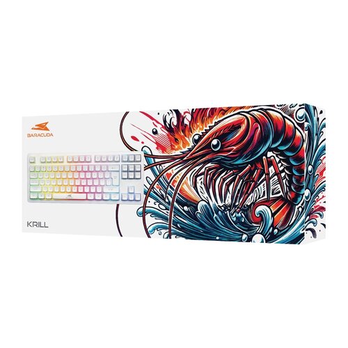 Baracuda KRILL RGB | Tenkeyless Bedraad Gaming Toetsenbord | QWERTY | Wit