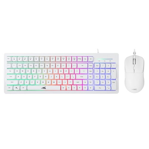 Baracuda ORCA RGB | Bekabeld Gaming Toetsenbord inclusief Muis | QWERTY | Wit