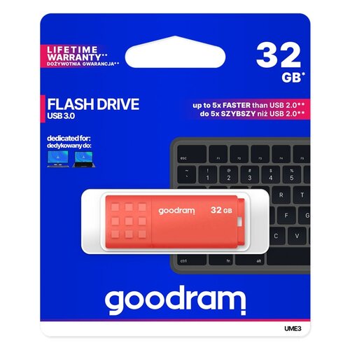 Goodram UME3 | 32GB USB-A 3.2 Flash Drive | Oranje