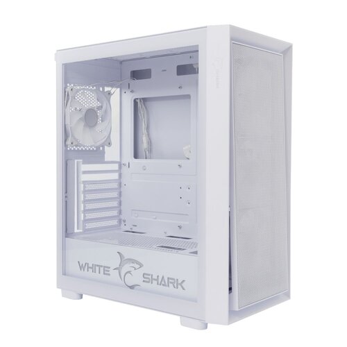 White Shark WARHEAD | Midi Tower Case | Inclusief 4 RGB Fans | Wit