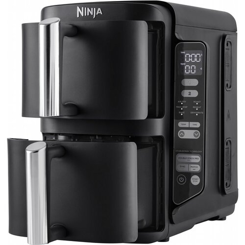 Ninja SL300EU Airfryer | Dubbele Mand | 7,6 Liter | Vrijstaand | 1750 Watt | Zwart