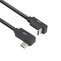 ACT AC7480 | USB 3.2 Gen 2 Kabel | USB-C (haaks links/rechts) naar USB-C (haaks boven/beneden) | 60W | 10Gbps | 0,5m | Zwart