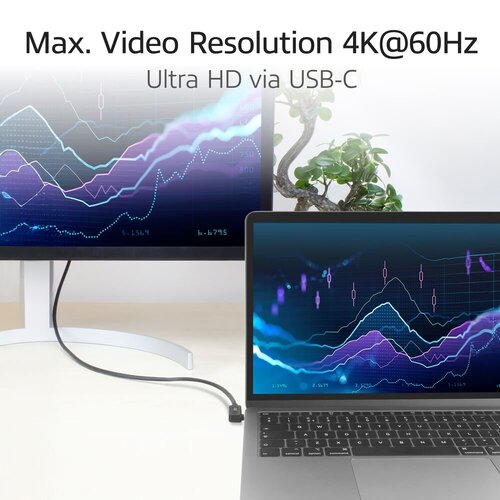 ACT AC7486 | USB 3.2 Gen 2 Kabel | USB-C (haaks links/rechts) naar USB-C (haaks links/rechts) | 60W | 10Gbps | 0,5m | Zwart