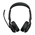 Jabra Evolve2 55 MS Stereo | Bluetooth & USB-A Headset | Met Oplaadhouder | Zwart | Voor Kantoor & Callcenter
