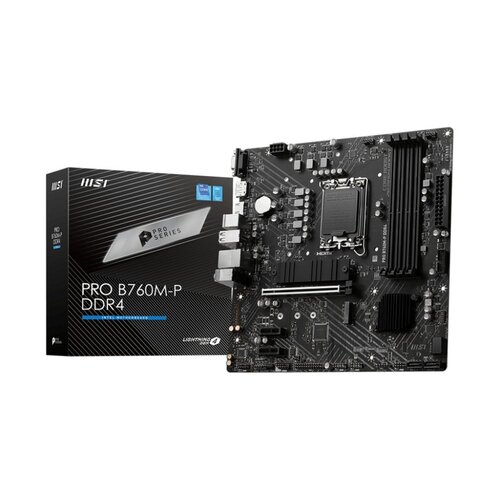 MSI PRO B760M-P | Socket LGA 1700 | Intel B760 | 4xDDR4 | Micro-ATX | Moederbord
