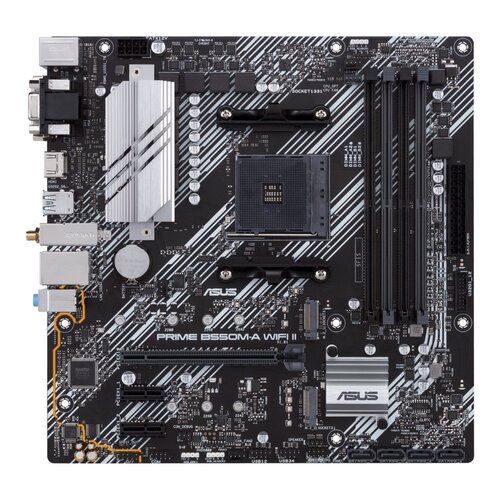 Asus ASUS PRIME B550M-A WIFI II | Socket AM4 | AMD B550 | 4xDDR4 | Micro-Atx | Moederbord